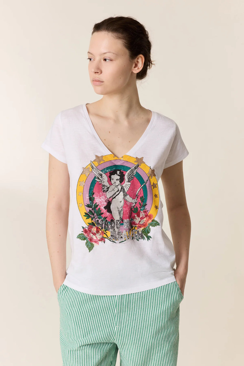 T-shirt Tonton Angel White