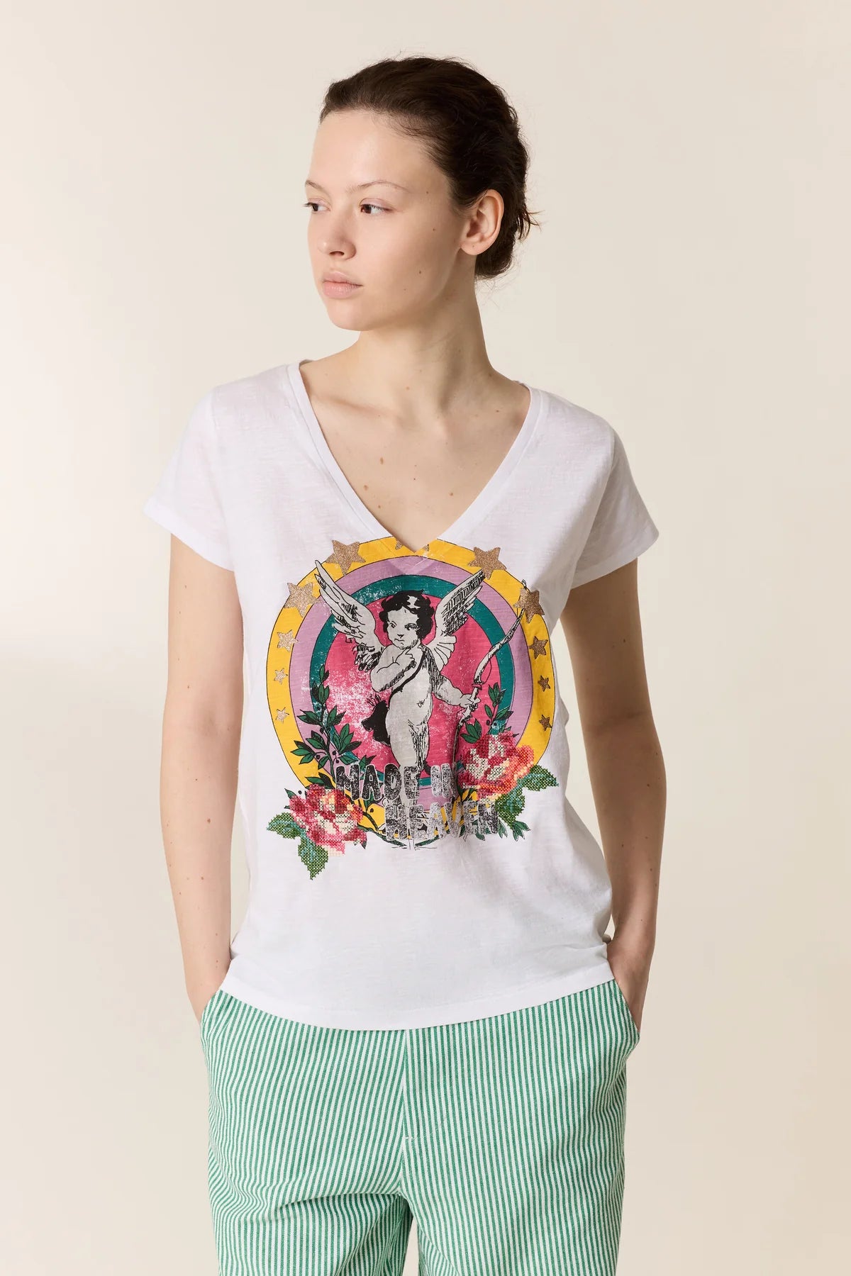 T-shirt Tonton Angel White