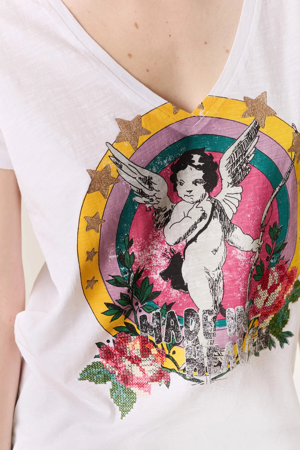 T-shirt Tonton Angel White