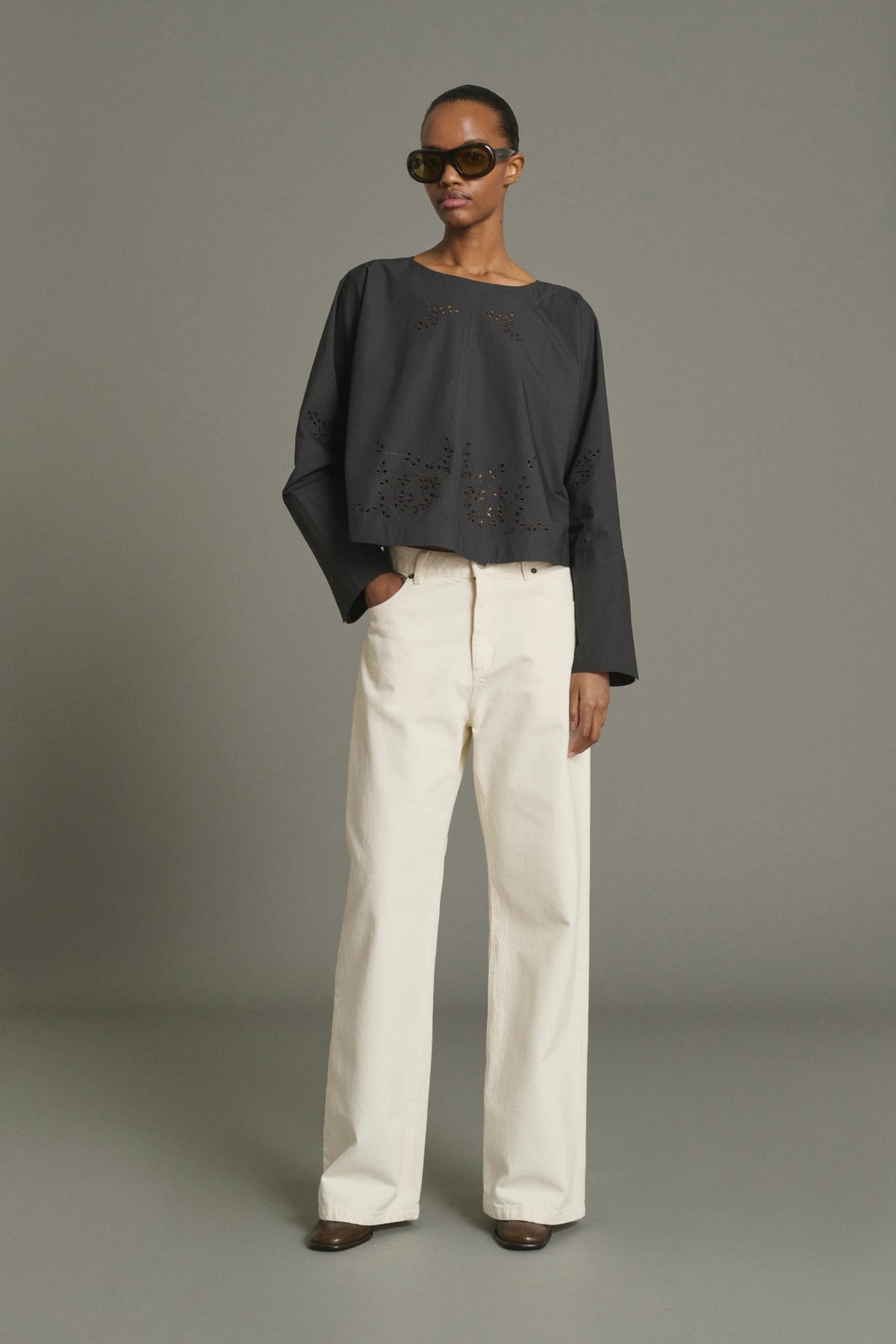 BLOUSE Soeur ÉVASÉE EN BRODERIE ANGLAISE